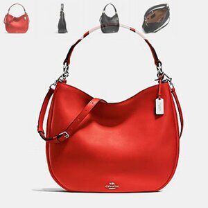 Coach Glovetan Orange Leather Nomad Hobo Bag F36026